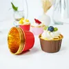 Baking Moulds 50PCS/Pack Muffin Cupcake Liner Cake Wrappers Cup Gold Silver Coated Paper Cups Heat Resistant Mold Supplies