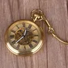 Pocket Watches Vintage London Steampunk Mechanical Watch Men's and Women's Bronze Biżuteria