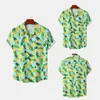 Heren T-shirts Trendy Beach Shirt Korte mouw Single Breasted Banana Printing Man Anti-pilling Casual Streetwear