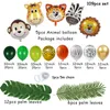 Autres fournitures de fête d'événement 109pcs feuilles de palmier animaux ballons guirlande arche Kit Jungle Safari fête fournitures faveurs enfants fête d'anniversaire bébé douche garçon décor 230608