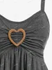 Женские танки Camis Rosegal Plus Size Buckle Heart Tops Srey Women Summer Layers Tunic Braps Vest 4xl 230608