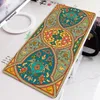 Tapis de souris poignet en caoutchouc Style rétro tapis motif tasse tapis de souris avec frange bureau Table décor artisanat Table