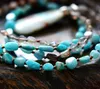 Naszyjniki wiszące kobiety Naszyjnik losowy Land Labradorite onyx Ite wisidant naszyjniki lariat koraliki wiązane łańcuch bohemii szyjka z drożeniem 230608