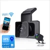 K10 3,0 tum bil DVR WiFi GPS FHD 1080p Video Dash Camera Recorder med bakre kamera natt Vision Auto Camera