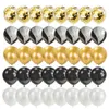 Andere Event Party Supplies 40 Stück 10 Zoll Schwarzgold Ballon Hochzeit Geburtstag Dekoration Luftballons Latex Konfetti Marmor Babyparty Muttertag 230608