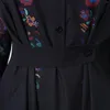 Robes Décontractées Été Rétro Style Ethnique Vacances Bohème Plage Robe Longue Femmes Élégant Dentelle Broderie Col V Taille Haute Noir Fête