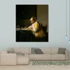 Handcrafted Wall Art Canvas A Lady Writing A Letter Johannes Painting Classical Artwork Luxury Hotels