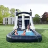 Escorrega de água inflável popular para crianças Moonwalk Jumper Bouncer Escorrega de água inflável Comercial Bounce House Party Aluguel com ventilador navio grátis