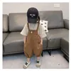 Overalls 211Y Kids Summer Baby Boys Cotton Jumpsuits Cropped Pants Solid Casual Breathable Children Outfits Clothes Hw35 230608