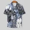 Casual shirts voor heren moderne heren bedrukt t-shirt creatief shirt met korte mouwen voor unieke look