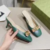 2023 Designer Luxury Pure color heel Slides slippers fashion Women 100% leather outdoor Lightweight waterproof Sandals ladys sexy light mouth Stiletto heel slipper