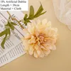 Couronnes De Fleurs Décoratives Zerolife Fleur Artificielle 1Pc Grande Tête 38cm Dahlia Bouquet Pour Décorations De Mariage Faux Plante Maison WED DECOR