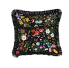 Topp lyxig kuddefodral Flower Printed Cashmere Designer Pillow Case Woven Jacquard Custom Cushion Cover Soffa Cover Heat Home Textiles Bedd