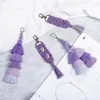 Kleryki Bohemia Purple Weave Tassel Bierek dla kobiet 2023 Modna długość geometrii