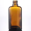 10ml 20ml 30ml 50ml Flat Empty Glass Dropper Bottle Amber Cosmetic Essential Oil Essence Packaging Container with Gold Lid Pwvum