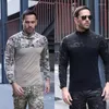 Jacht Jassen Mannen Leger Tactische T-shirt SWAT Soldaten Militaire Combat T-Shirt Lange Mouw Camouflage Shirts Woodland Paintball Kleding