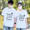 T-shirt pour femme The Girl Boy I Love Print Couple Tshirts Summer Oversize Cotton Top à manches courtes pour Girlfriend Boyfriend Chemises et chemisiers 230609