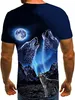 T-shirt da uomo Camicie lupo per uomo Donna Stampa 3D Moda casual Lupi Animale Unisex Nuova maglietta a maniche corte