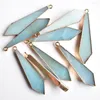 Pendant Necklaces 2023 Fashion Good Quality Natural Amazonite Stone Sword Shape Pendants Charms For Jewelry Making 8pcs/lot Wholesale Free