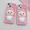 free DHL wholesale 3d Cartoon funny Pig pigs soft Case For iphone 14 Plus 13 12 Pro Max Girl Cute Soft silicone phone back cover