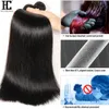Hair Bulks 40" Straight Weave Bundles With Closure 5x5 Lace Part 3 4 Brazilian 100 Human Extensions 230609