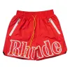 YNKT Designer Shorts Rhude Zomer Mode Strandbroek Heren Hoge kwaliteit Street Wear Rood Blauw Zwart Paars Heren Kort Us Size S xl L5gb#