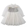 Девушка платья с полным рукавом элегантное платье принцессы детские детские гренадин юбки мода детская одежда детская одежда