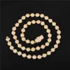 Catena cubana da uomo Hiphop Ball Beads Collana Hip Hop 5mm Fibbia a molla Collana in argento moissanite cubano 925