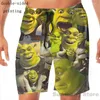 Heren Trainingspakken Zomer Grappige Print Mannen Tank Tops Vrouwen Shrek Beach Shorts Sets Fitness Vest