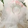 Party-Dekoration für die zukünftige Braut, Perlenkrone, Tiara, Schleier, Bach, Bachelorette, Junggesellinnenabschied, Brautparty, Hochzeit, Verlobung, Probe, Abendessen, Dekoration, Geschenk 230608