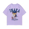 Men's T-Shirts Inaka Power Brown Referee Bear Purple Baseball Ape Monkey Graphic Print Short Sleeve T Shirt Men Women Oversized Hip Hop Tshirt 230608