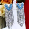 Dangle Earrings Kellybola Luxury Cute Heart Tassel For Gorgeous Fashion Women Bridal Earring Aretes De Mujer Modernos Gift 2023