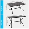 Camp Furniture Outdoor Portable Camping Folding Table Picnic Barbecue Ultra-Lght Aluminum Alloy Egg Roll Desk