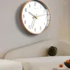 Relógios de parede Relógio digital operado por bateria Design nórdico clássico Sala de estar de madeira Vintage Reloj Pared Itens de decoração