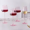 Taças de vinho 4 2 1 pçs taça de cristal soprado à mão exclusiva taça de champanhe europeia com haste rosa para presentes de festa de casamento 230608