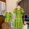 Familie Passende Outfits Kleidung Frühling Sommer Hemd Nette Schleife Mutter Tochter Weiche Baumwolle Dres Langes Kleid Baby Mädchen 230608