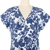 Blusas femininas moda verão senhoras estampa floral manga morcego decote em v solto camisas casuais tops para mulheres mãe elegante design baju