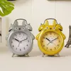 Bureau Tafel Klokken Cartoon Uil Mute Digitale Wekklok Leuke Totoro Ring Bel Metalen Slaapkamer Quartz Alarm Met Nachtlampje 230608