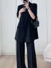 Vrouwen Tweedelige Broek Formele Vrouw Kantoor Kleding Stukken Set Zomer Chic Casual Losse Zakelijke Blazer Broekpak Vrouwen Mode Koreaans