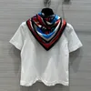 Women's T-Shirt y2k summer round neck silk scarf chain decorated cotton T-shirt nautical versatile fashionable short-sleeved Women top 230609