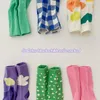 جوارب الأطفال 1088 جوارب الأطفال بالجملة 3pairs/lot Spring Color Match Plaid Plaid Floral Socks Rural Wind Cotton Bubble Socks 230608