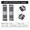 LEDストリップの電源ユニットのスイッチングAC110V 220VからDC 12V 24VボルトLEDドライバー60W 100W 200W 300W 400W LEDストリップドライバー