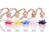 Colorful Essential Oil Auto Ornament Flower Shape Perfume Pendant Car Perfume Bottles Carstyling Hanging Glass Bottle Air Freshener