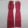 Gants de latex sexy gants en caoutchouc noir pavé sans couture punk