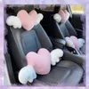 New Car Head Neck Cute Cartoon Love Heart Waist Pillow Seat Back Cushion Automotive Interior Decoration