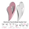 Ansiktsvårdsenheter Electric Guasha Massager Microcurrent Lift Slimmer Double Chin Remover GUA SHA Skincare Massage Lifting Device 230608