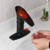 Rubinetti per lavabo da bagno Senor Led Rubinetto Miscelatore a cascata Lavabo Torneira Rubinetto montato su ponte in bronzo lucidato a olio