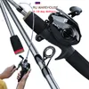 Rod Reel Combo Sougayilang Fishing and Set 12 1BB 7.2 1 High Speed Baitcasting 5 Section Ultralight Casting 230609