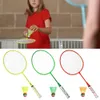 Badminton Rackets 1 Par fluorescerande färgracket H6508 med 2 bollar för barn utomhussportspel 230608
