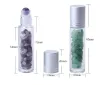 Natürliche Edelstein-ätherische Öl-Rollerball-Flaschen, klare Parfümöl-Kristall-Quarz-Stein-Roll-On-Flaschen, 10 ml